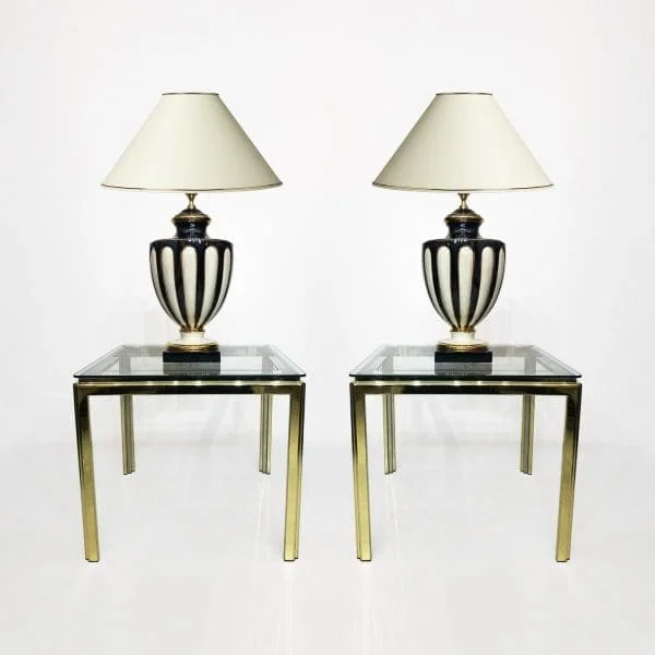 Midcentury Brass and Chrome Side Table 1970s - Image 3