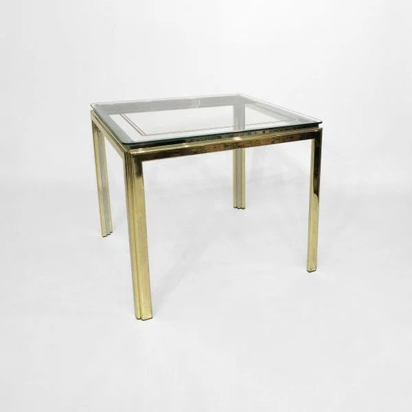 Midcentury Brass and Chrome Side Table 1970s - Image 4