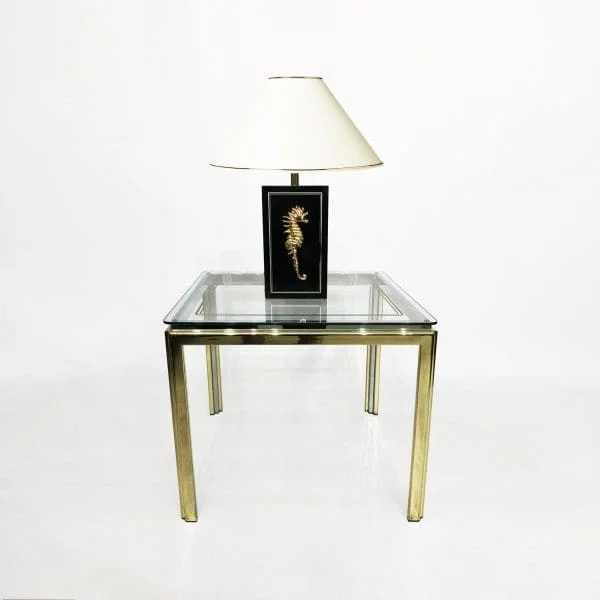 Midcentury Belgian Brass Seahorse Table Lamp Circa 1970s - Image 3