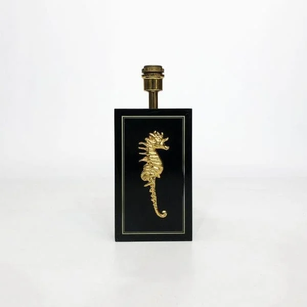 Midcentury Belgian Brass Seahorse Table Lamp Circa 1970s - Image 4