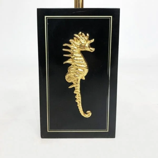 Midcentury Belgian Brass Seahorse Table Lamp Circa 1970s - Image 5