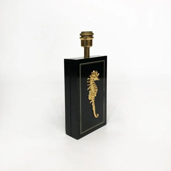 Midcentury Belgian Brass Seahorse Table Lamp Circa 1970s - Image 6