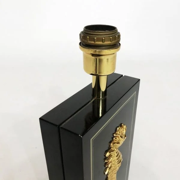 Midcentury Belgian Brass Seahorse Table Lamp Circa 1970s - Image 7