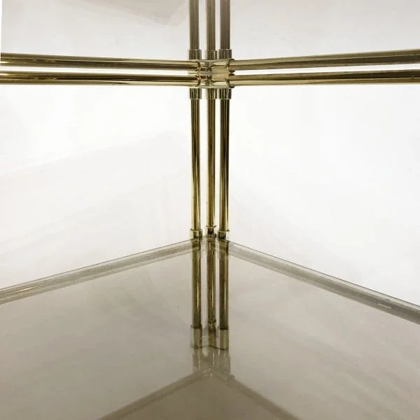 Midcentury Brass Two-Tiered Coffee Table Circa 1970s - Image 10