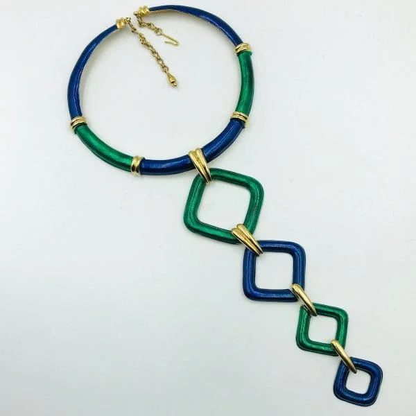 Vintage Marcel Boucher Enamel Necklace Circa 1960s - Image 2