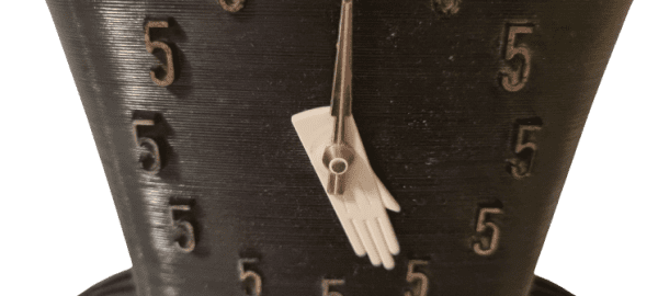 Art Deco Bakelite Top Hat Five O,Clock Cocktail time Clock - Image 4