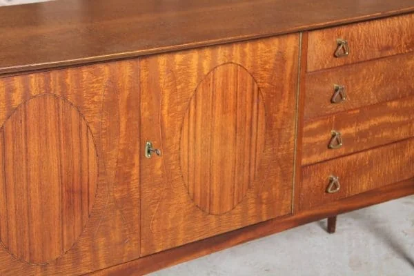 Mid Century Fiddleback Mahogany sideboard with rosewood insets by John Herbert for Younger - Image 4