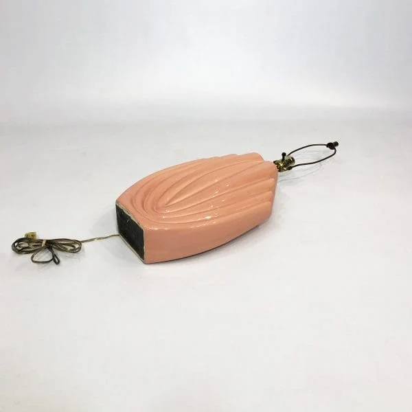 1980s Salmon Pink Ceramic Table Lamp - Image 12