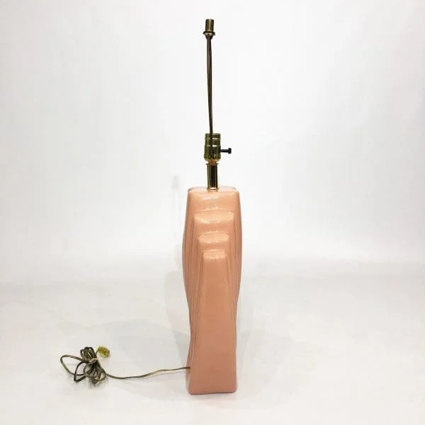 1980s Salmon Pink Ceramic Table Lamp - Image 7