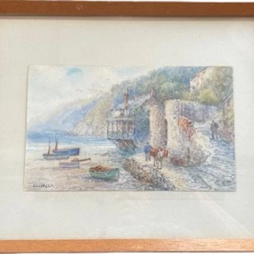Clovelly Harbour-Watercolour