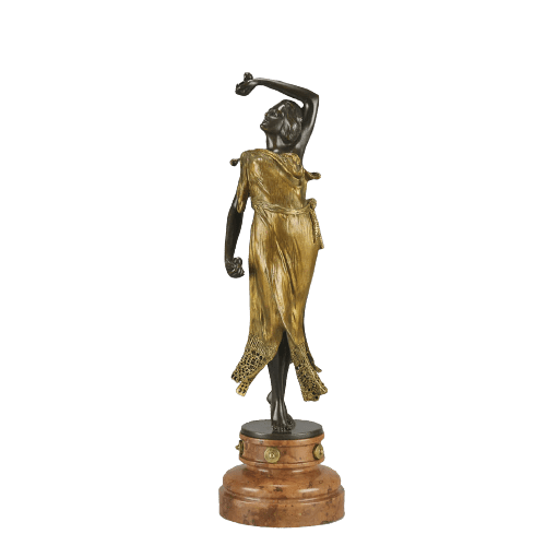 Art Nouveau Bronze "Flamenco Dancer" by T Curts