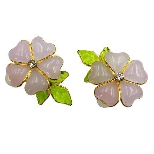 Vintage Camelia Earrings by Thierry Gripoix, Augustine Paris