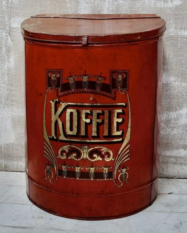 Large Antique Koffie Container By Etall.J.Schuybroek