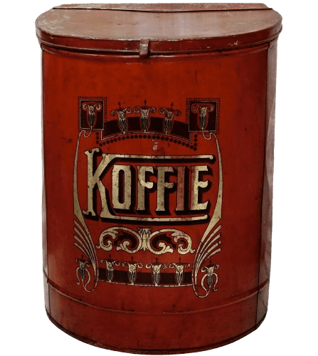 Large Antique Koffie Container By Etall.J.Schuybroek