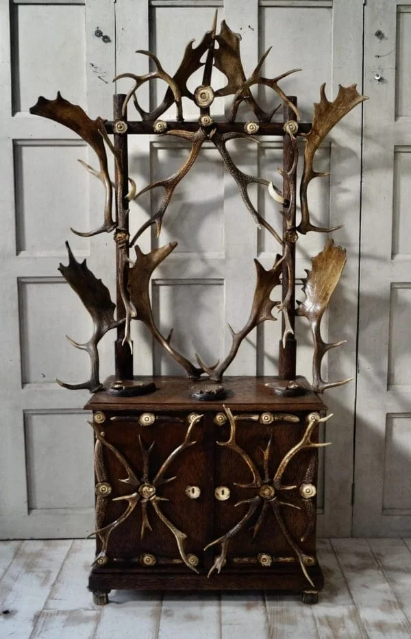 Antique Black Forest Antler Hall Stand