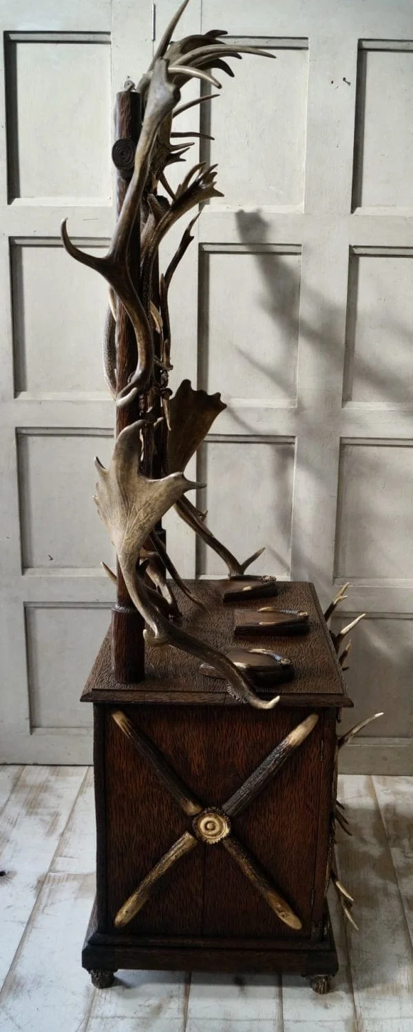 Antique Black Forest Antler Hall Stand - Image 4