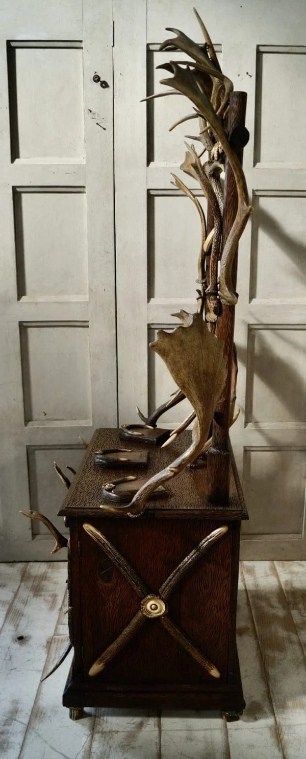 Antique Black Forest Antler Hall Stand - Image 3