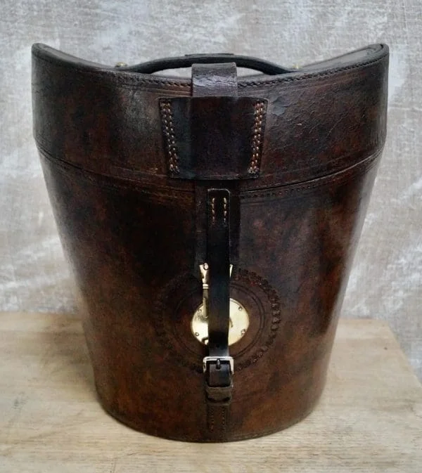 Victorian Scott & Co Gentleman’s Triple Leather Hat Bucket