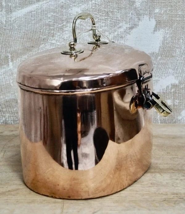 Rare Victorian Copper & Brass Hat Tin - Image 6