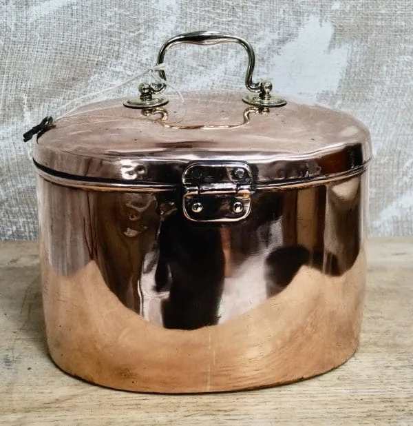 Rare Victorian Copper & Brass Hat Tin - Image 5