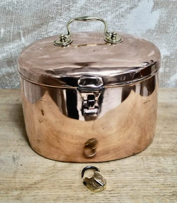 Rare Victorian Copper & Brass Hat Tin - Image 12