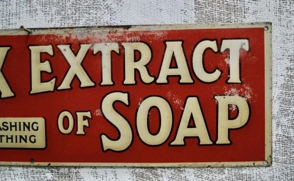 Vintage Borax Extract Of Soap Advertising Sign - Image 3