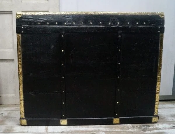 Victorian Oiled Canvas Travel Trunk - Image 7