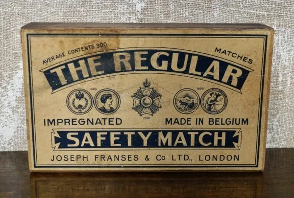 Rare Extra Large Antique Advertising Matchbox