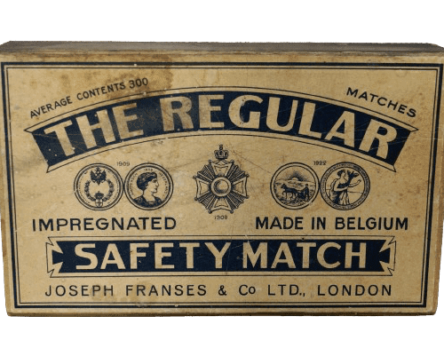 Rare Extra Large Antique Advertising Matchbox