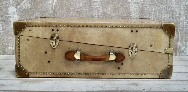 Antique Vellum Travel Trunk