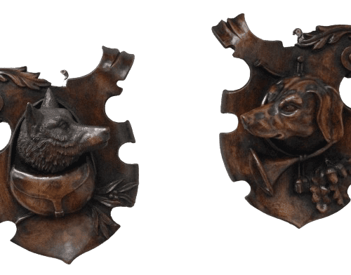 Antique Black Forest Trophy Wall Plaques
