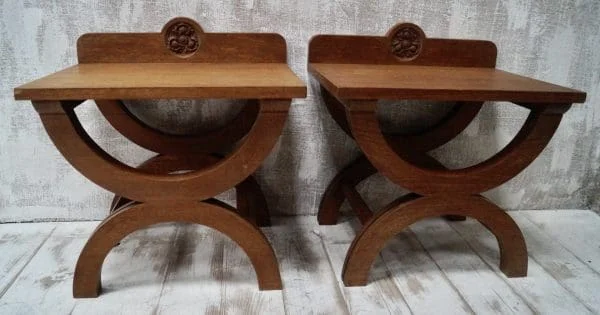 Vintage Pair Of Mahogany Luggage Stands - Image 8