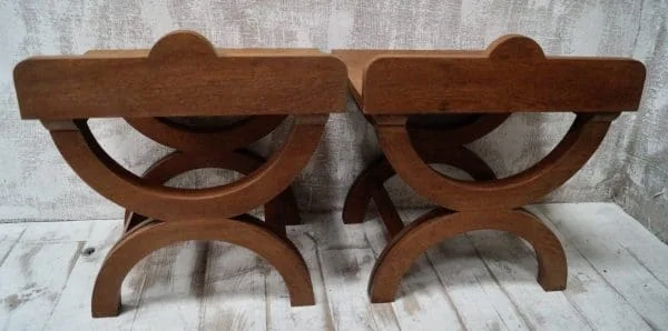 Vintage Pair Of Mahogany Luggage Stands - Image 4