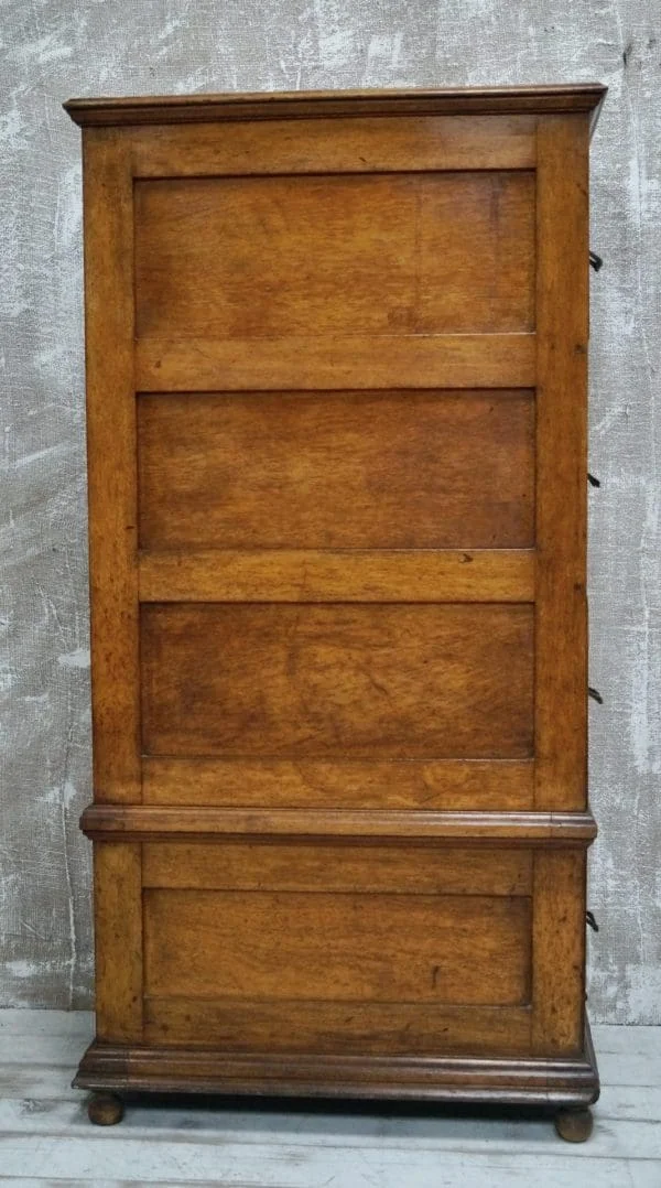 Antique Large Oak Filing Cabinet - Image 9