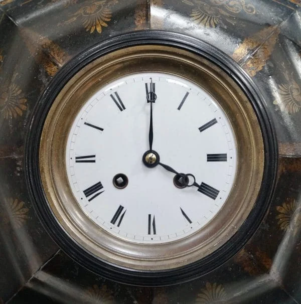 Antique French Tolewear Wall Clock - Image 6