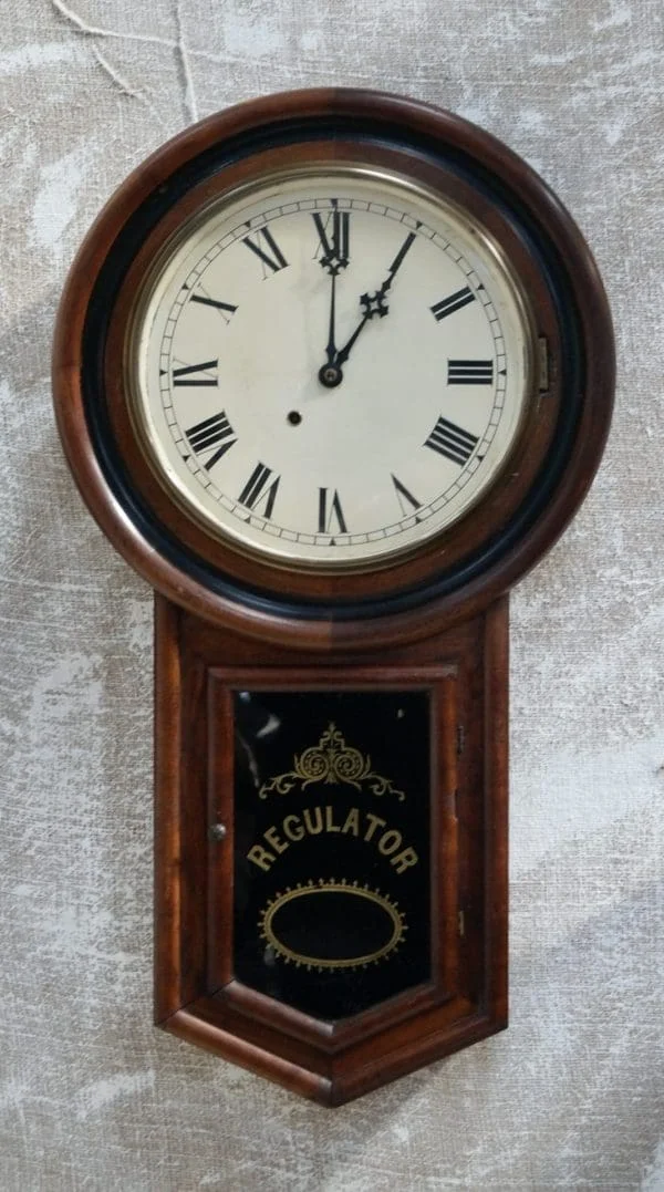 Ansonia Long Drop Regulator School Wall Clock