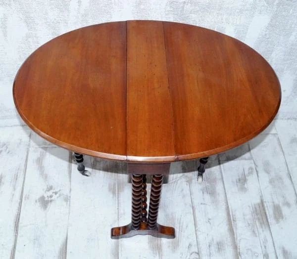 Victorian Walnut Bobbin Turned Table - Image 6