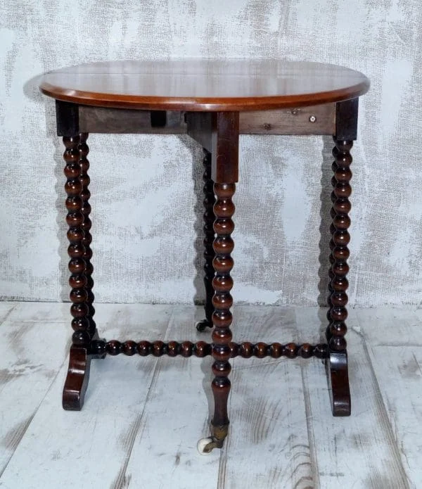 Victorian Walnut Bobbin Turned Table - Image 5