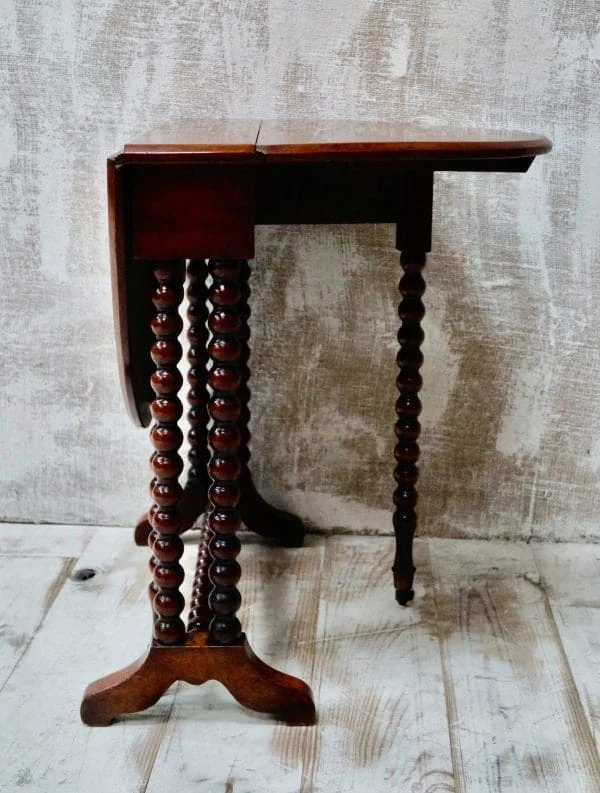 Victorian Walnut Bobbin Turned Table - Image 4