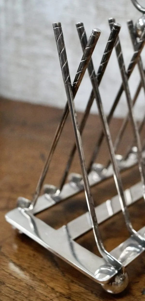 Art Deco Silver Plate Golf Toast Rack - Image 4