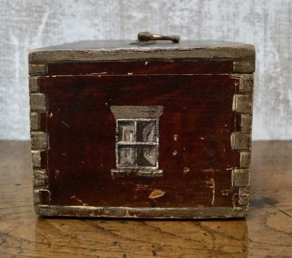 Victorian Painted Tea Caddy - Image 5