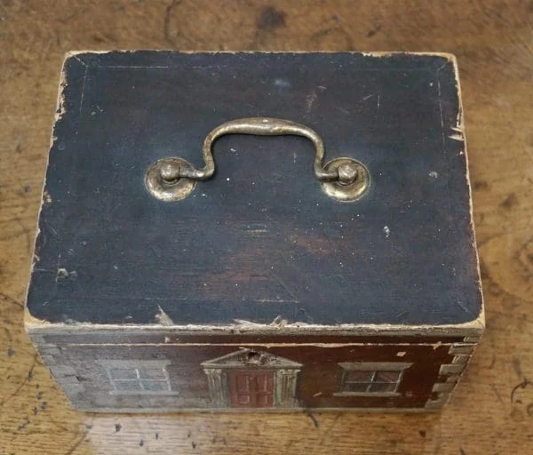 Victorian Painted Tea Caddy - Image 4