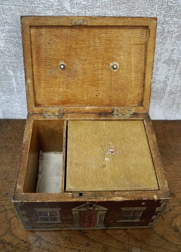 Victorian Painted Tea Caddy - Image 3