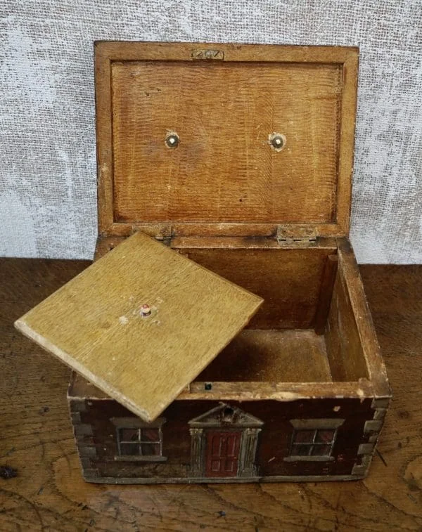 Victorian Painted Tea Caddy - Image 2