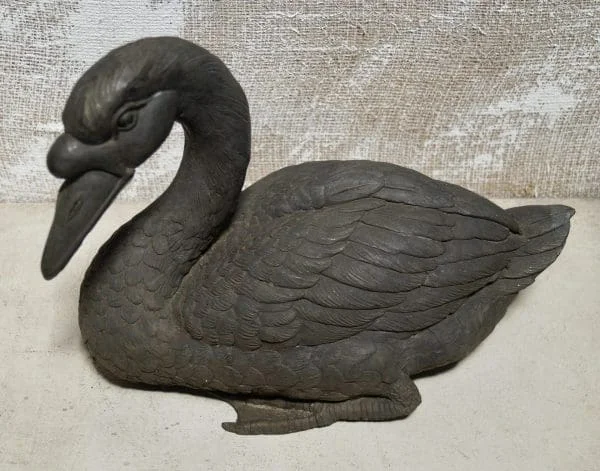 Antique Bronze Swan Statue - Image 8