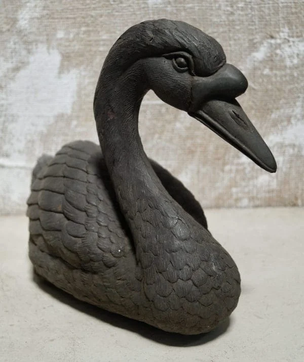 Antique Bronze Swan Statue - Image 7