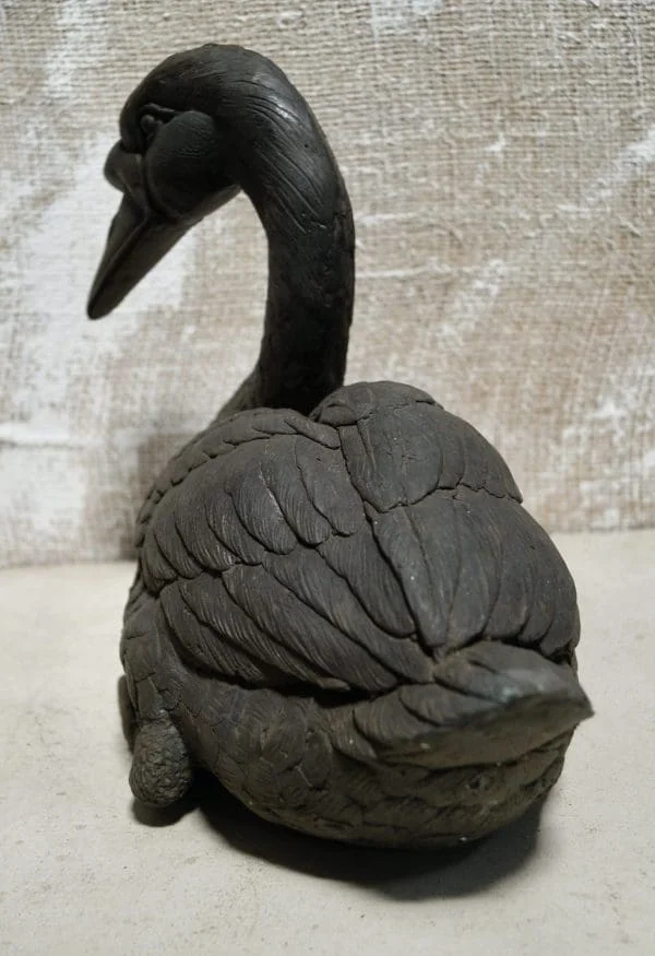 Antique Bronze Swan Statue - Image 5