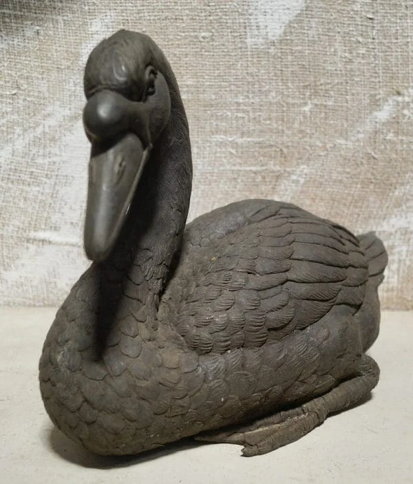 Antique Bronze Swan Statue - Image 6