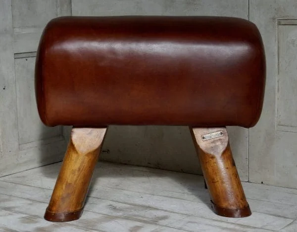 Vintage Leather Pommel Foot Stool