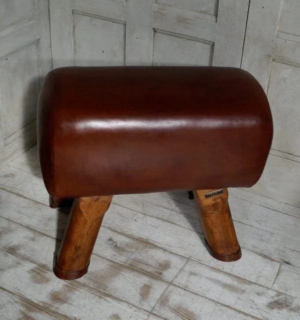 Vintage Leather Pommel Foot Stool - Image 7